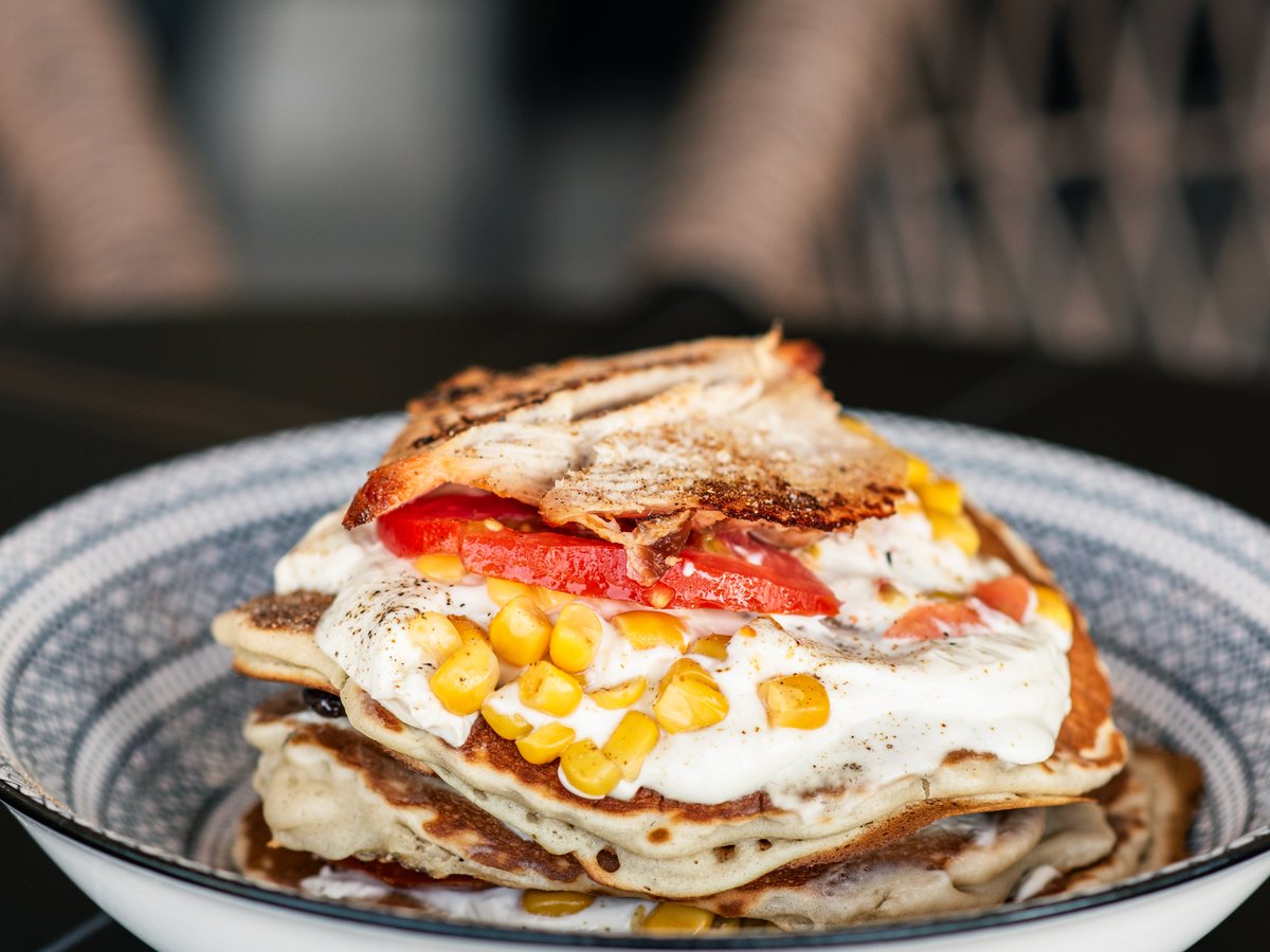 Αλμυρά pancakes με αυγό