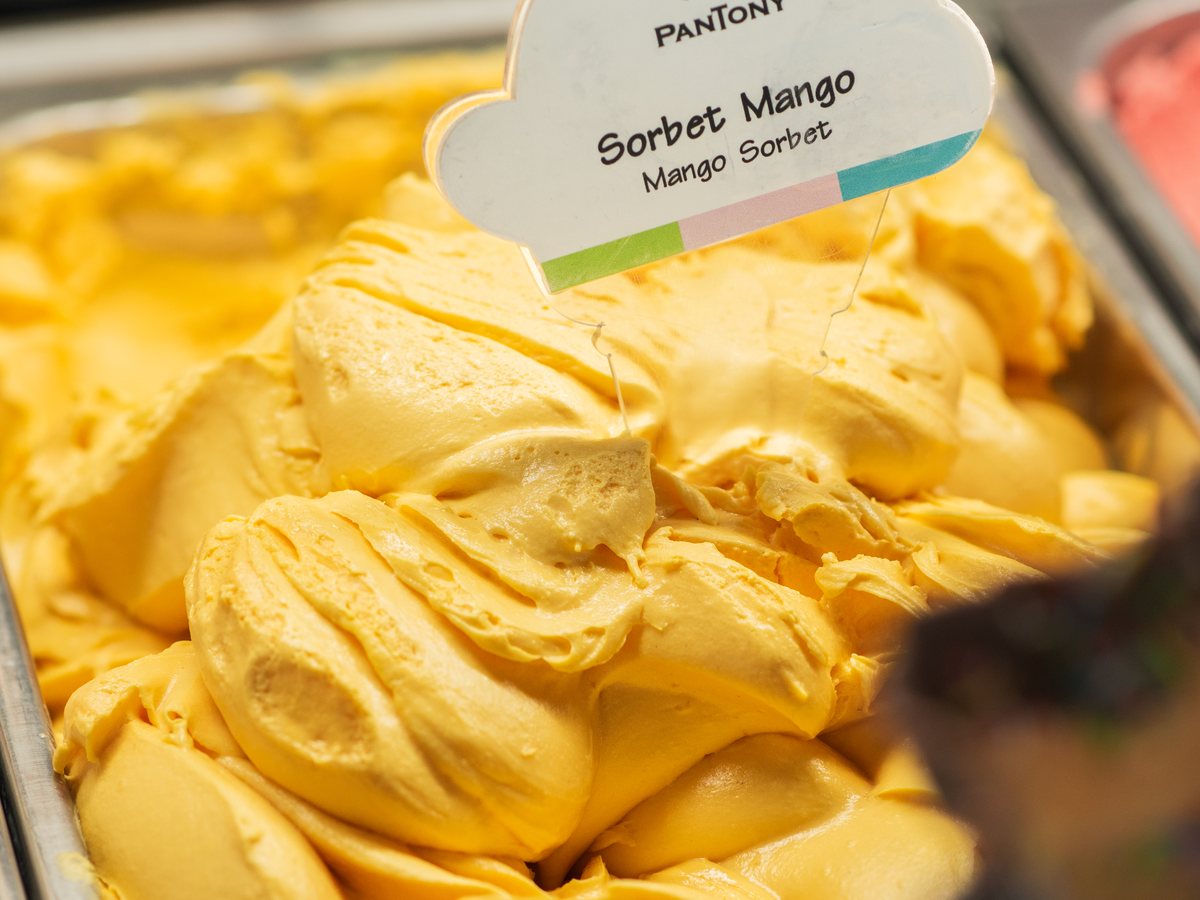 Sorbet μάνγκο, φρεσκοπαρασκευασμένο